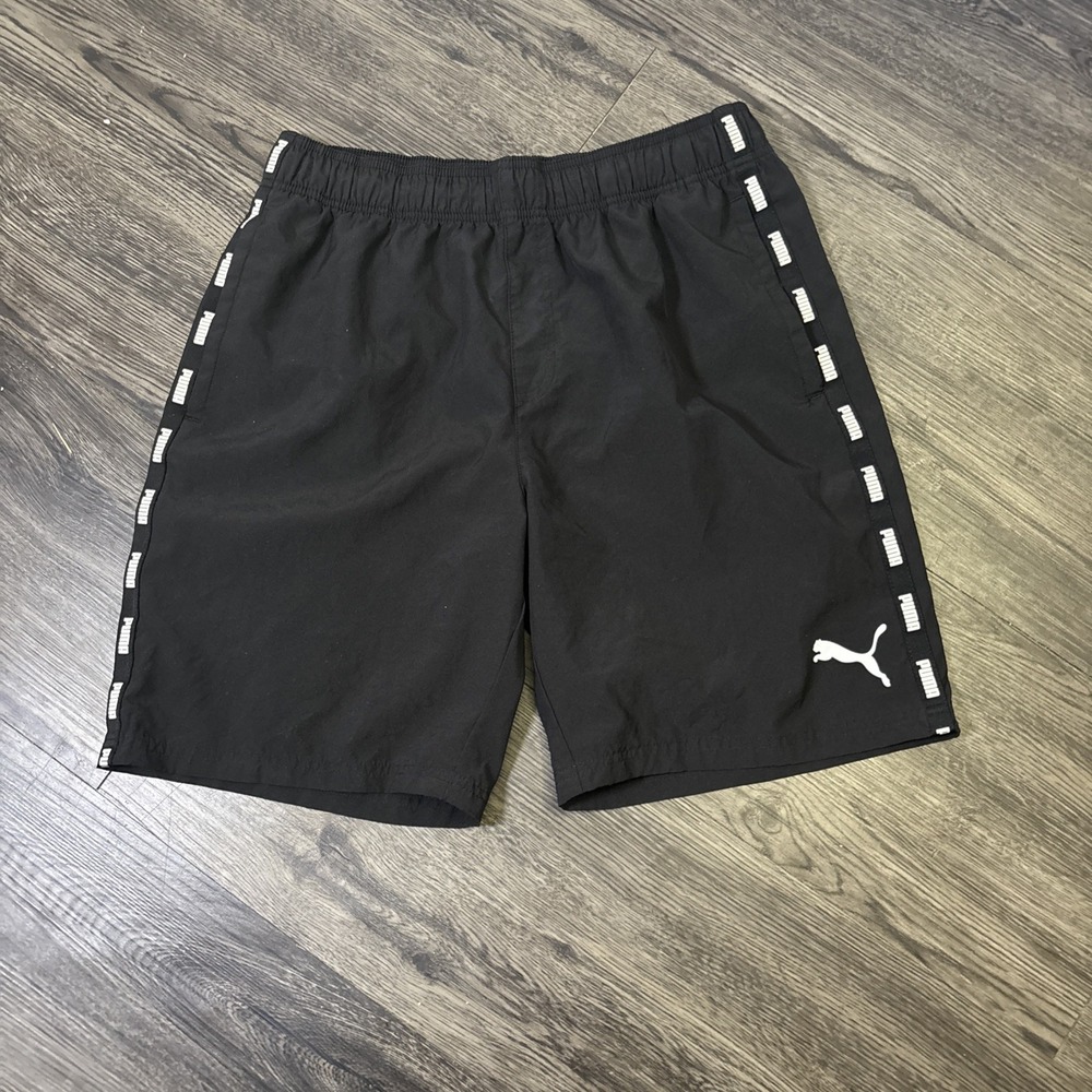 Puma Sports Shorts Black athletic shorts with draw string Men's Size M